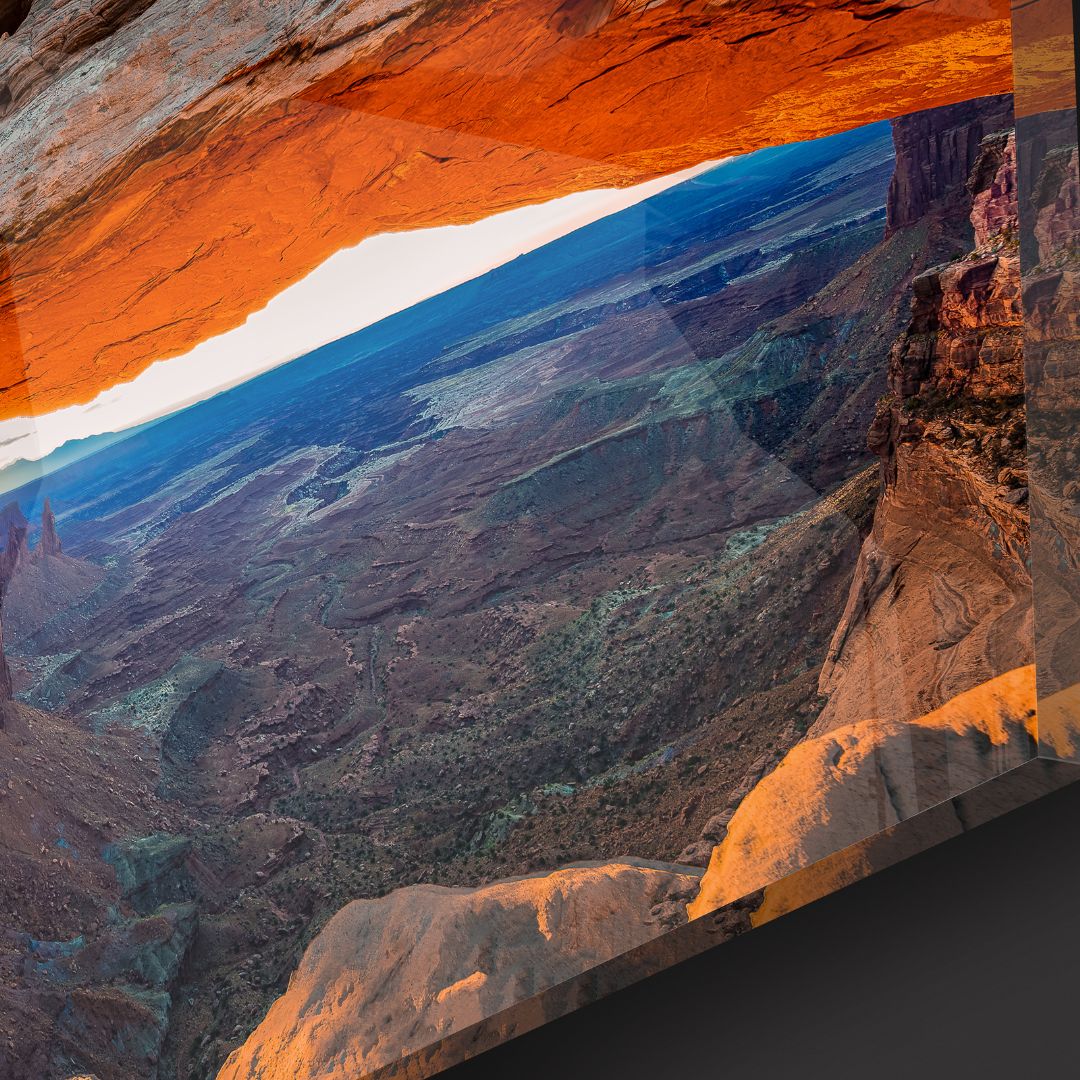 Sunrise at Mesa Arch Acrylic Glass Art - Designity Art