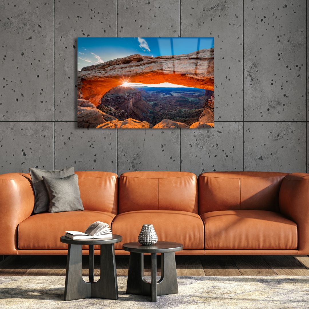 Sunrise at Mesa Arch Acrylic Glass Art - Designity Art