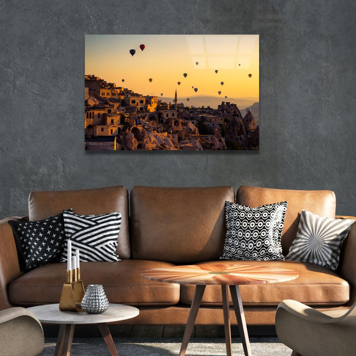 Sunrise over Cappadocia Acrylic Glass Art - Designity Art