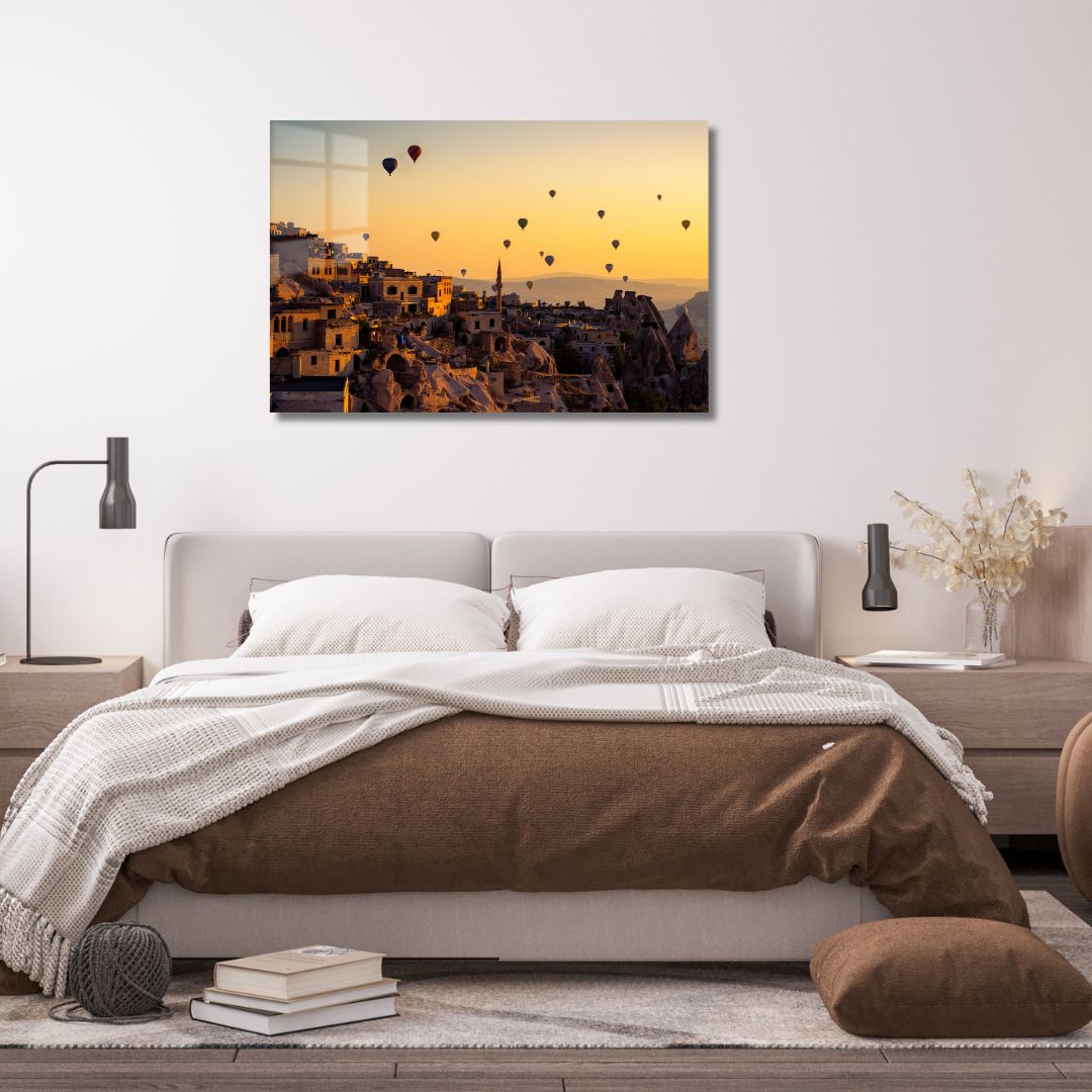 Sunrise over Cappadocia Acrylic Glass Art - Designity Art