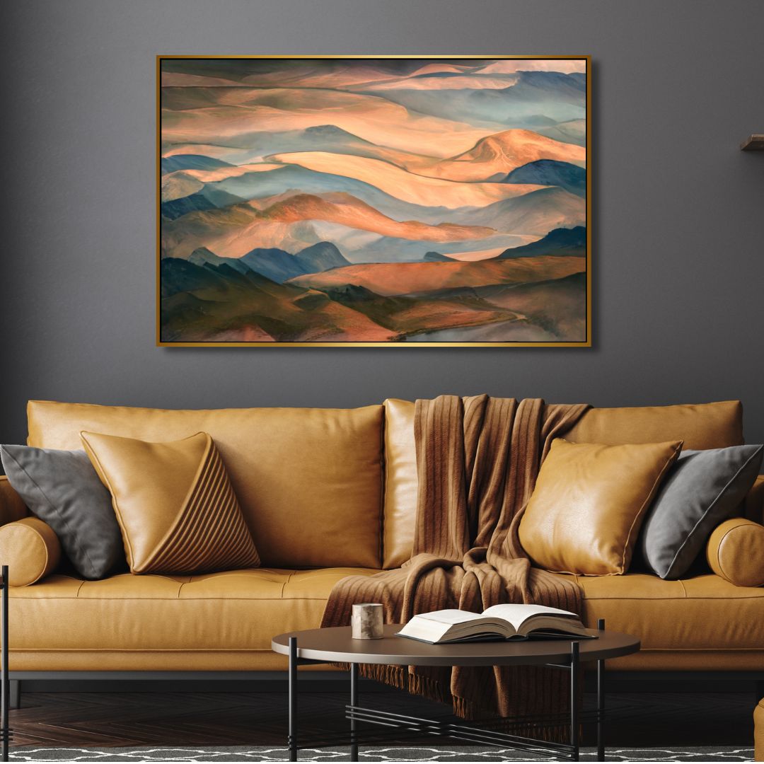 Sunset Along The Ridge Abstract Art - Designity Art