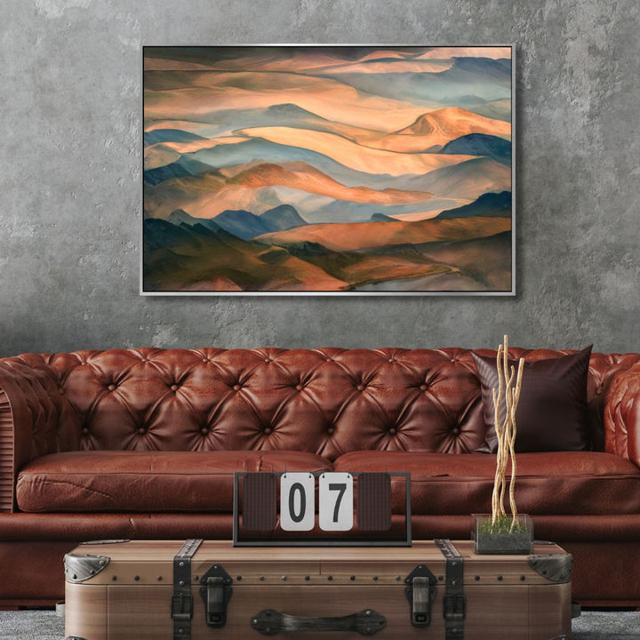 Sunset Along The Ridge Abstract Art - Designity Art