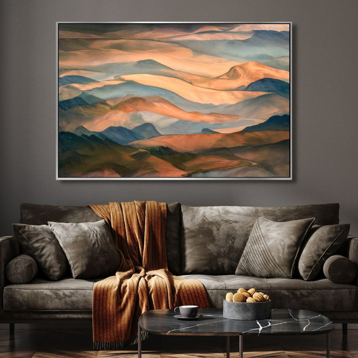 Sunset Along The Ridge Abstract Art - Designity Art