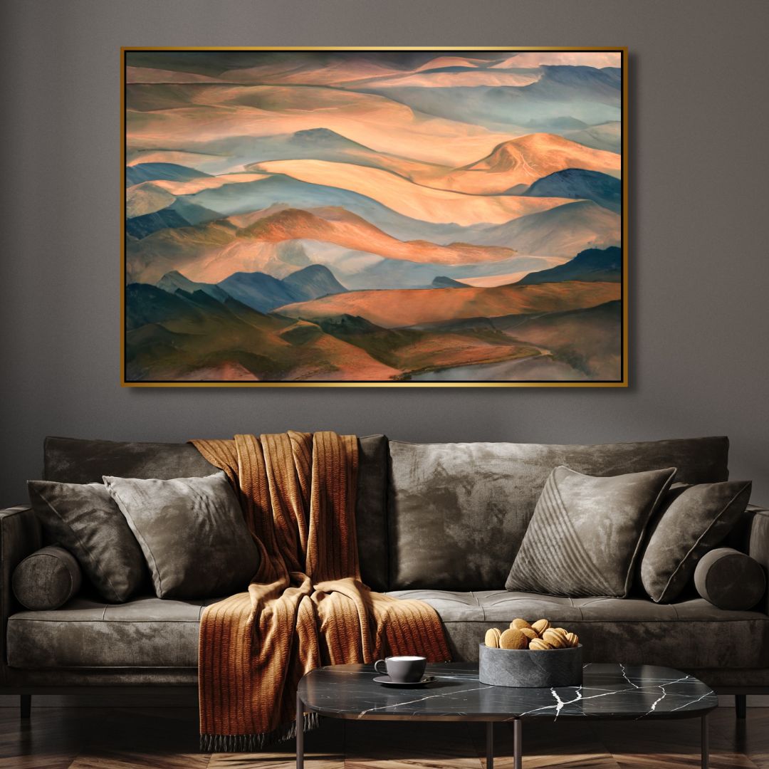 Sunset Along The Ridge Abstract Art - Designity Art