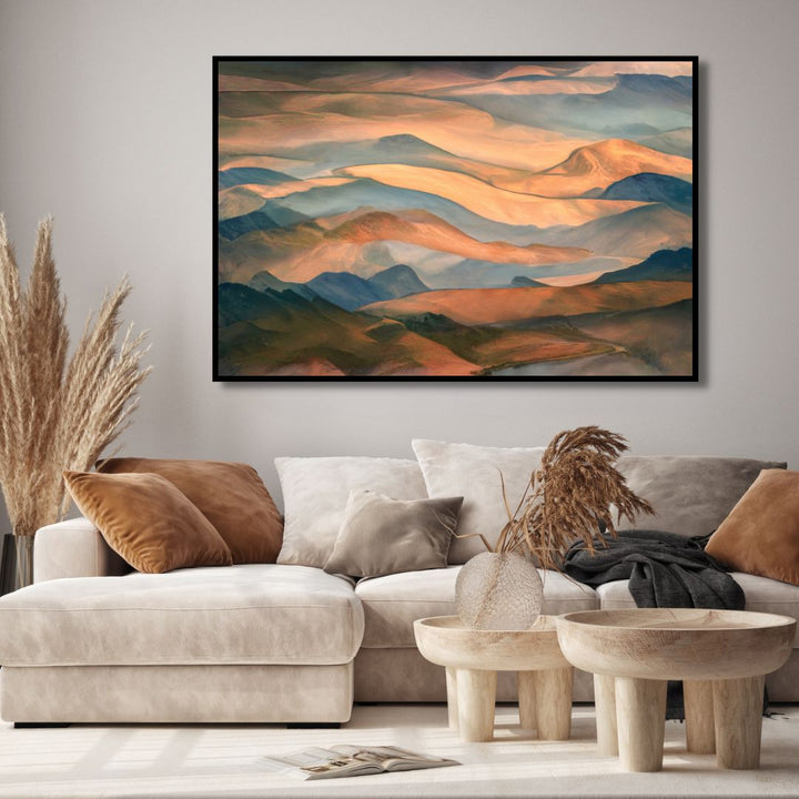 Sunset Along The Ridge Abstract Art - Designity Art