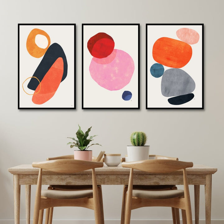 "The Balance" Geometric Abstract Shapes Art - Designity Art