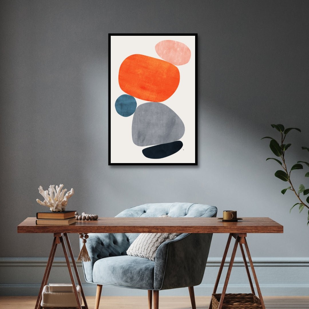 "The Balance" Geometric Abstract Shapes Art - Designity Art