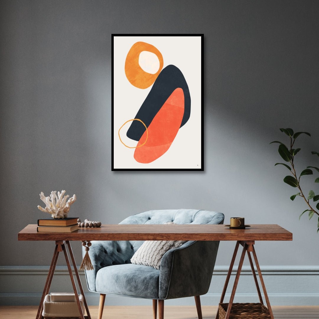 "The Balance" Geometric Abstract Shapes Art - Designity Art