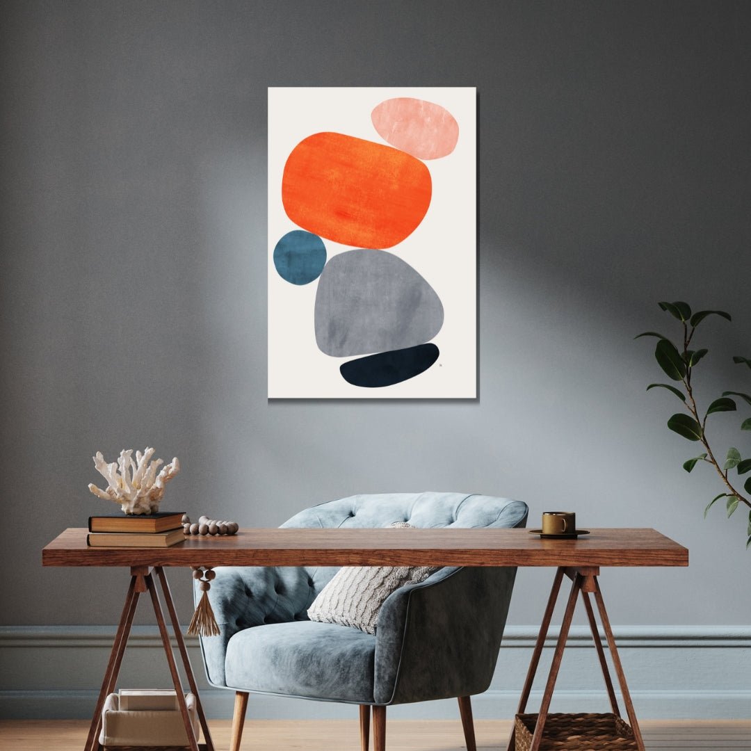 "The Balance" Geometric Abstract Shapes Art - Designity Art