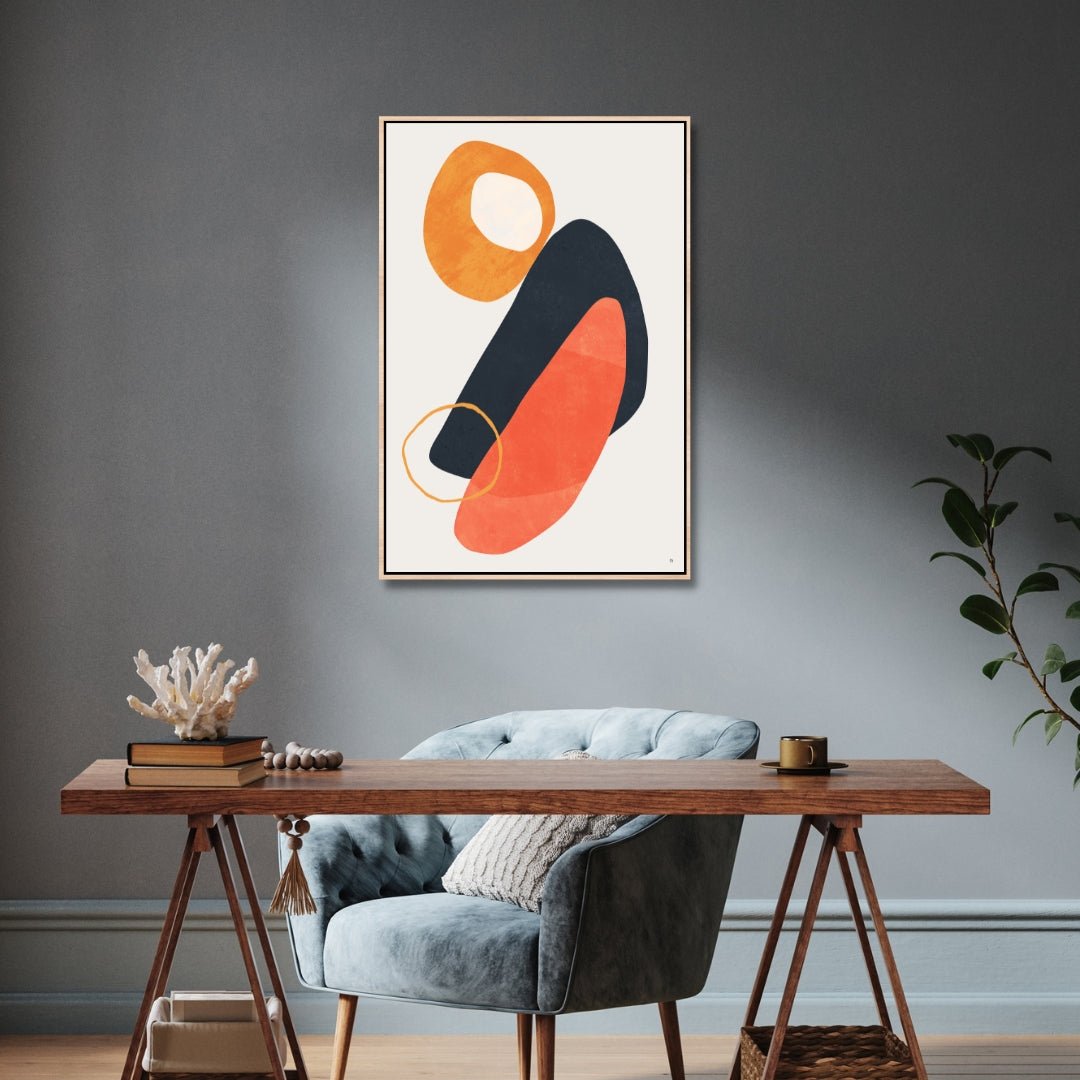 "The Balance" Geometric Abstract Shapes Art - Designity Art