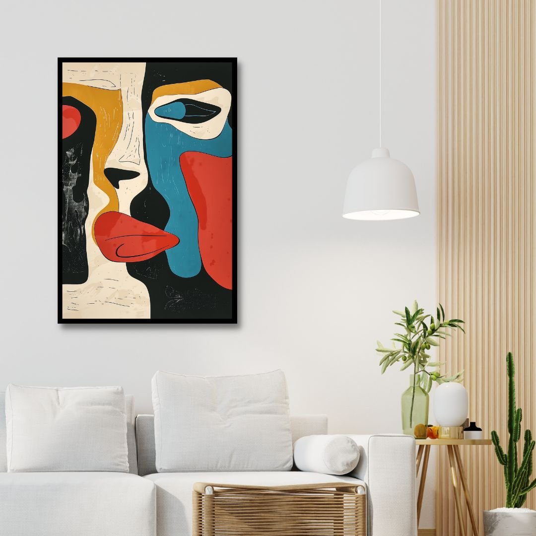 "The Face" Colorful Abstract Art - Designity Art