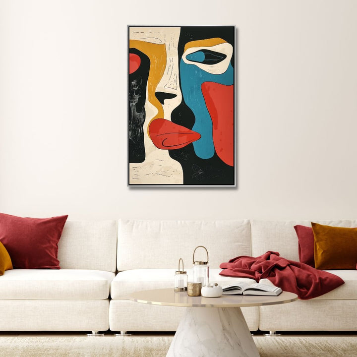 "The Face" Colorful Abstract Art - Designity Art