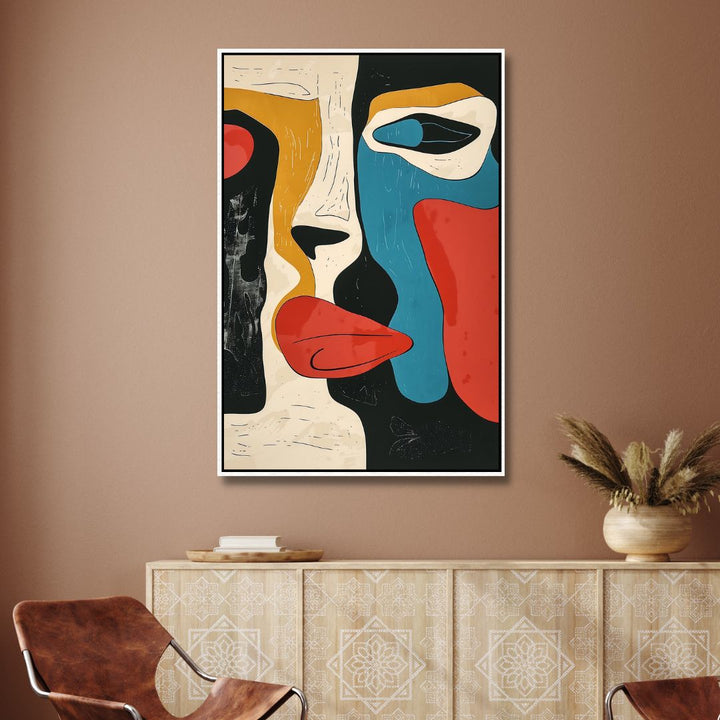 "The Face" Colorful Abstract Art - Designity Art