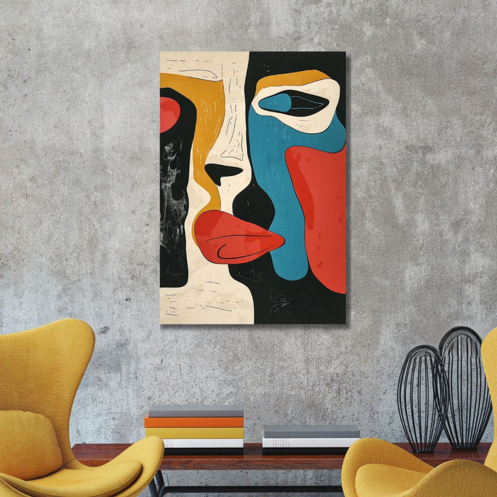 "The Face" Colorful Abstract Art - Designity Art