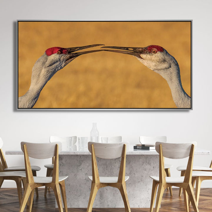 "The Kiss" Birds Photography Art - Designity Art