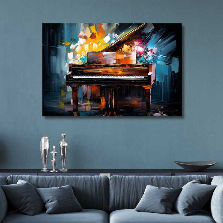 The Piano Canvas Wall Art - Designity Art