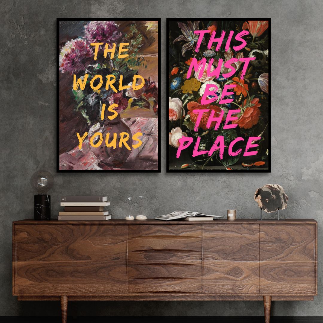 The World Is Yours Retro Art - Designity Art