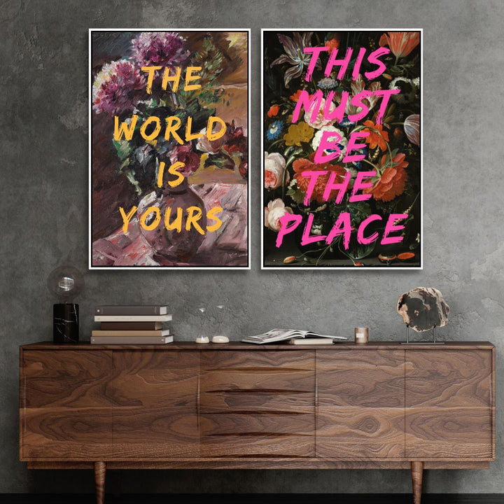 The World Is Yours Retro Art - Designity Art