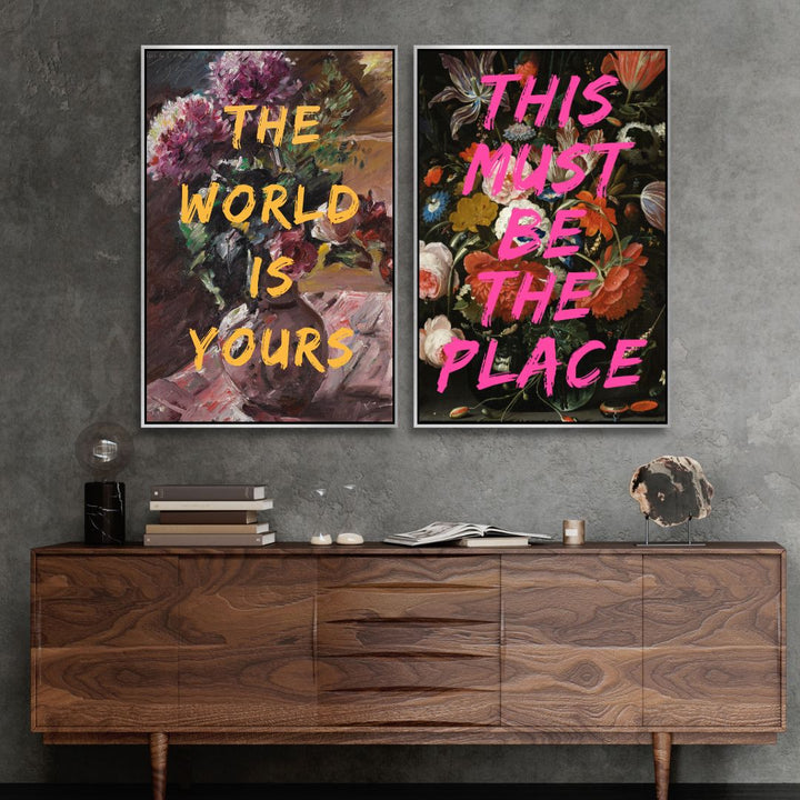 The World Is Yours Retro Art - Designity Art