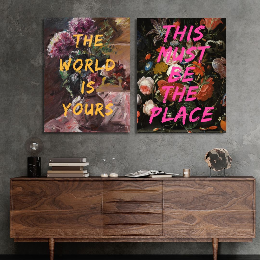 The World Is Yours Retro Art - Designity Art