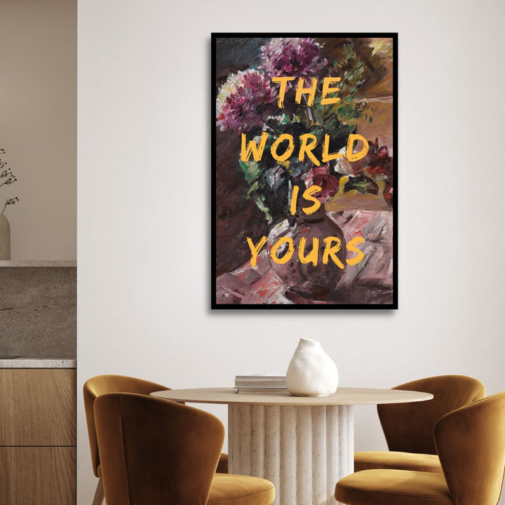 The World Is Yours Retro Art - Designity Art