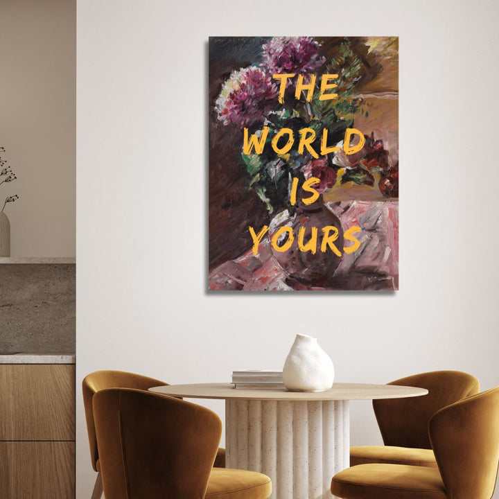 The World Is Yours Retro Art - Designity Art