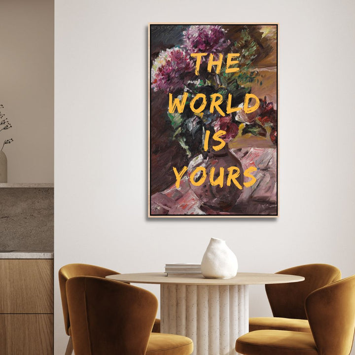 The World Is Yours Retro Art - Designity Art