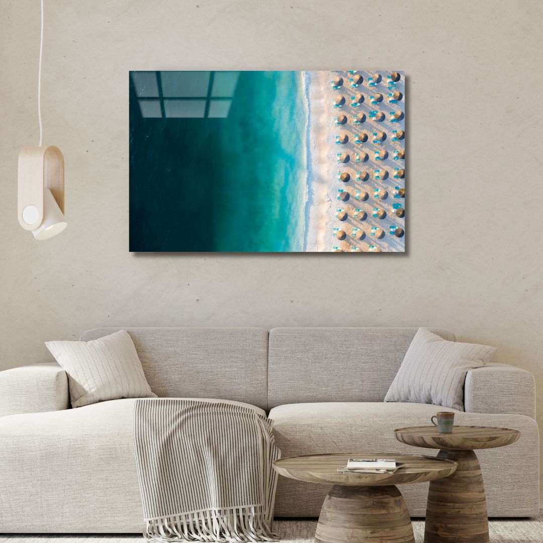 Turquoise Beach Acrylic Glass Art - Designity Art