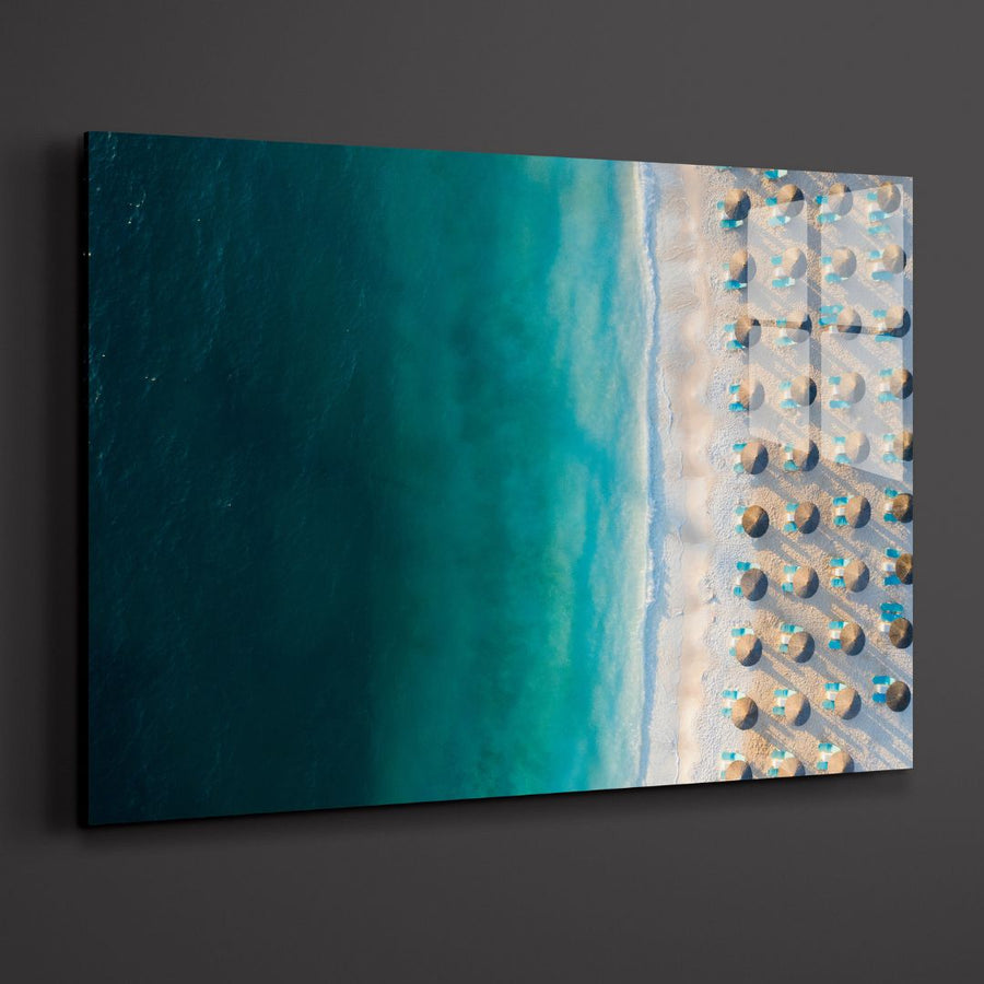 Turquoise Beach Acrylic Glass Art - Designity Art
