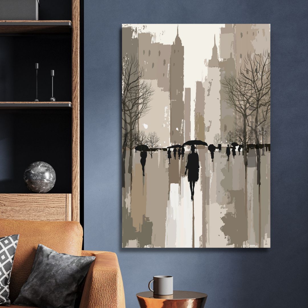 Walking in the Rain Abstract Art - Designity Art