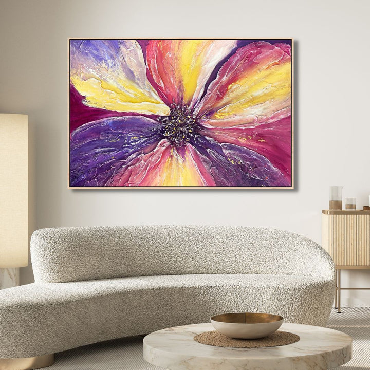 Warm Flower Abstract Art - Designity Art