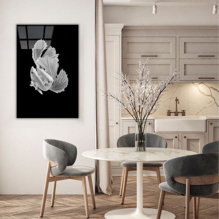 White Love Acrylic Glass Art - Designity Art