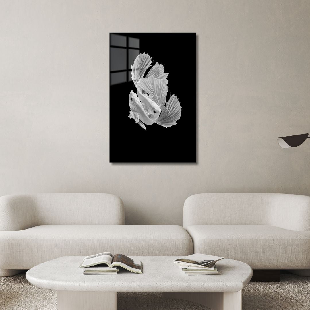 White Love Acrylic Glass Art - Designity Art