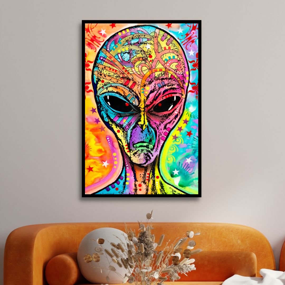 Alien Pop Art Canvas Wall Art