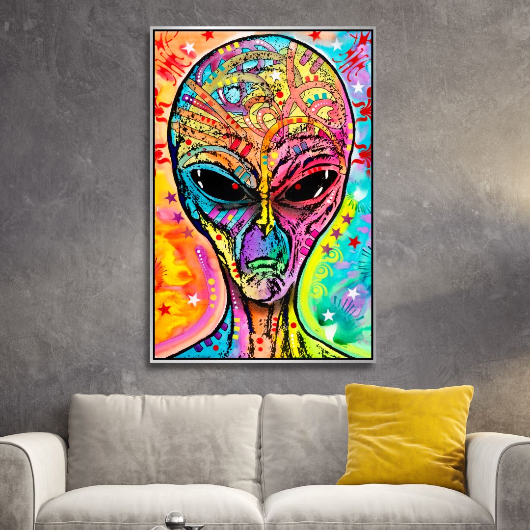 Alien Pop Art Canvas Wall Art