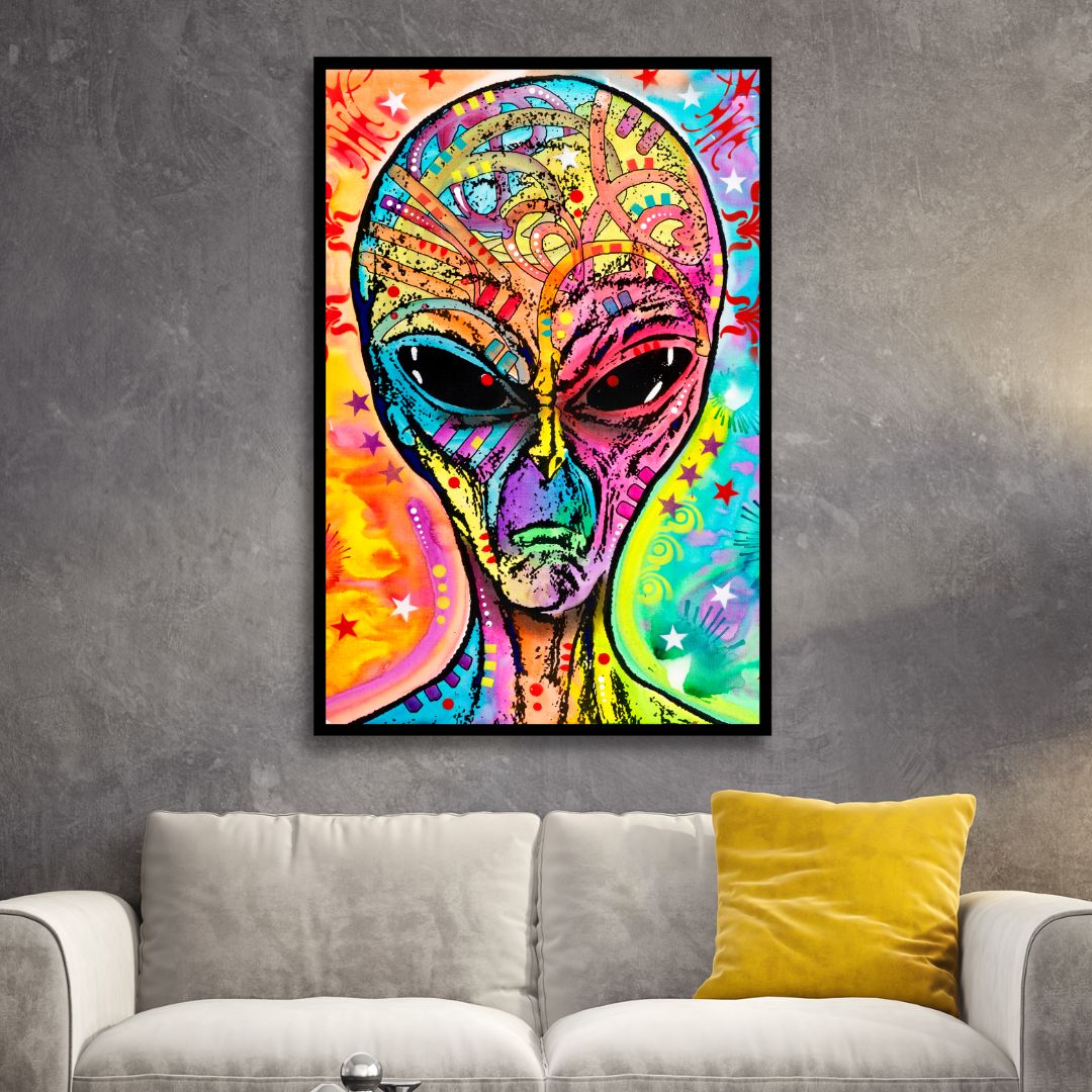 Alien Pop Art Canvas Wall Art