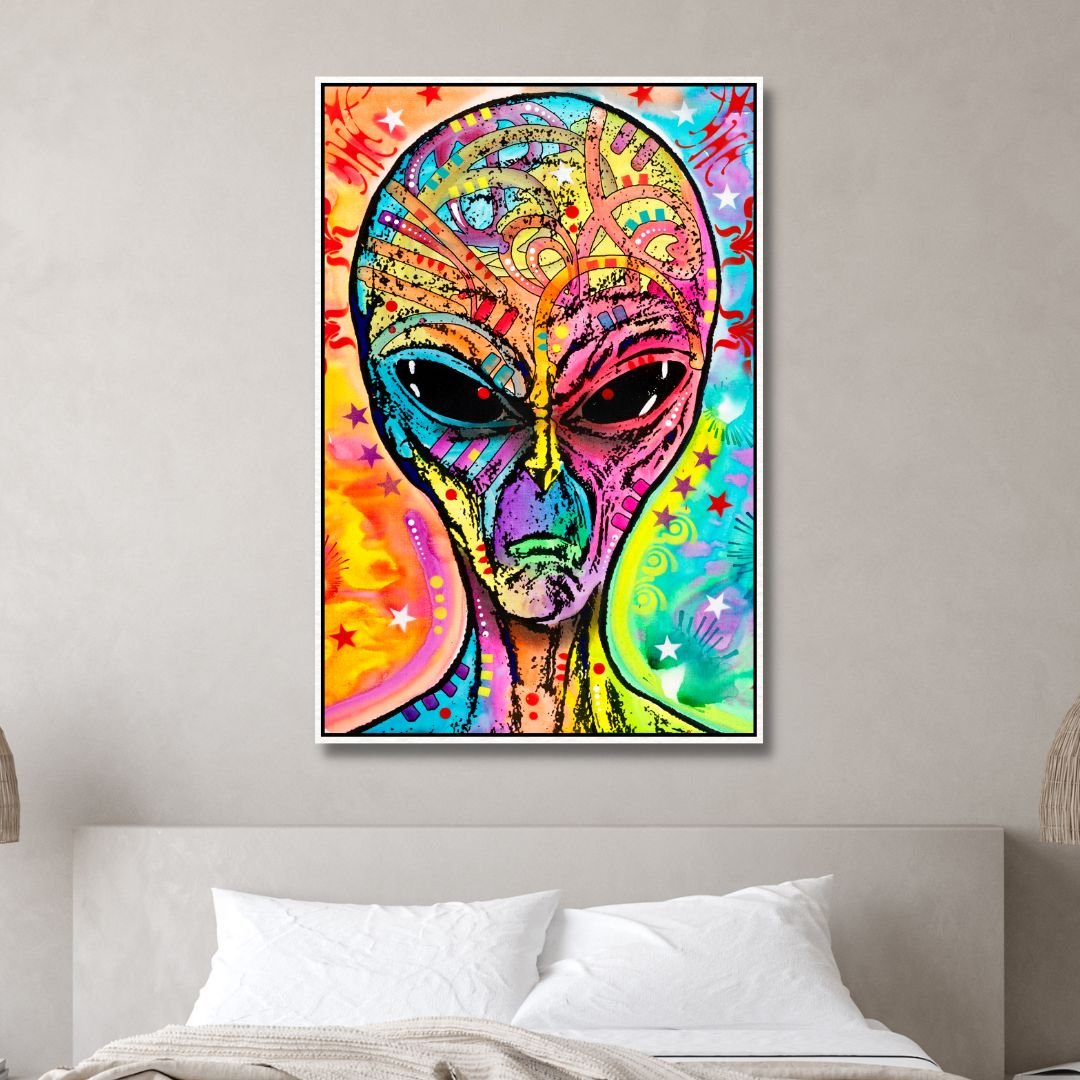 Alien Pop Art Canvas Wall Art