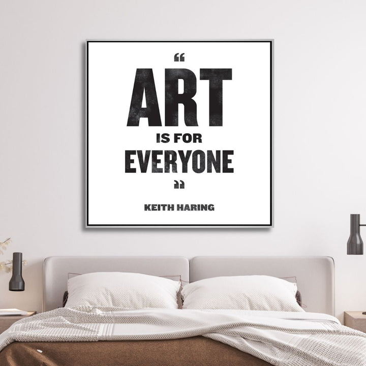 "Art is For Everyone" Typography Canvas Art - Designity Art