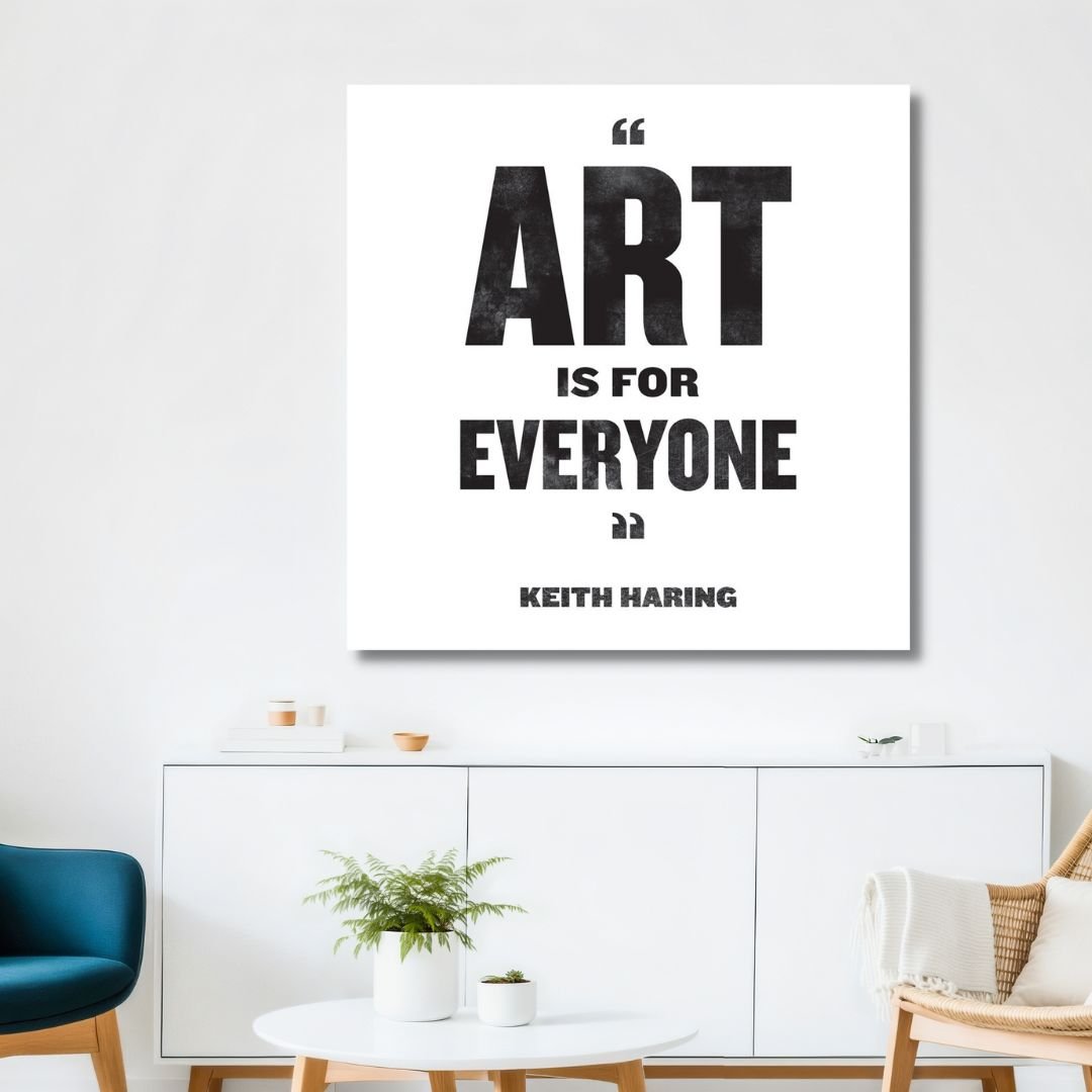 "Art is For Everyone" Typography Canvas Art - Designity Art