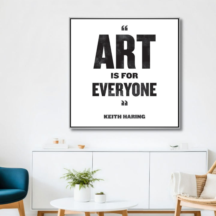 "Art is For Everyone" Typography Canvas Art - Designity Art