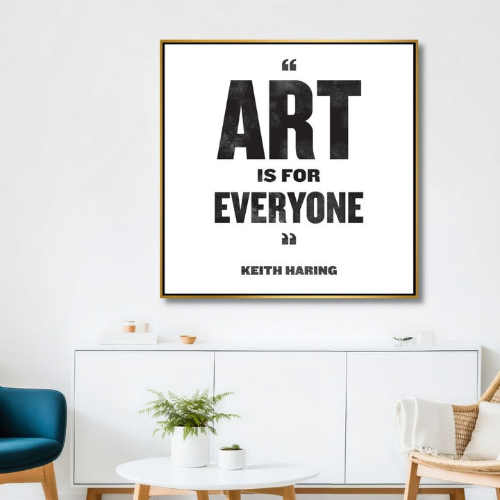 "Art is For Everyone" Typography Canvas Art - Designity Art