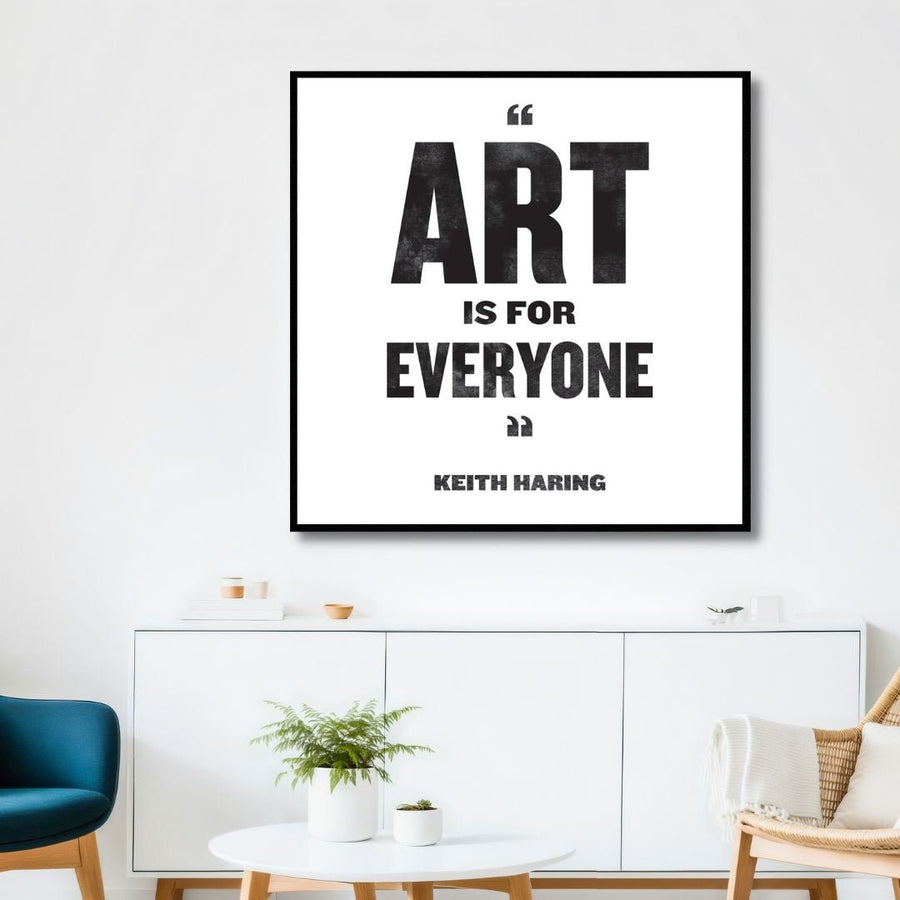 "Art is For Everyone" Typography Canvas Art - Designity Art
