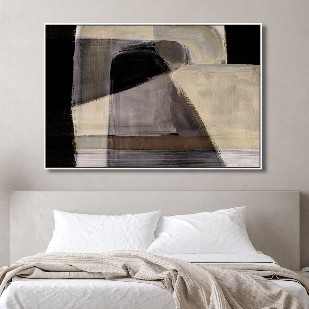 Black, Brown and Gray Geometric Abstract Art - Designity Art
