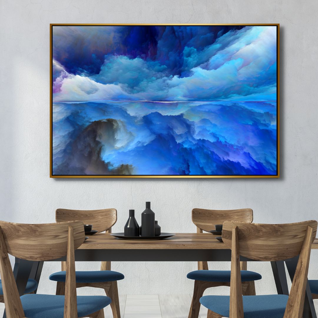 Blue Clouds Abstract Art