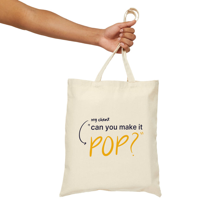 "Can We Make it Pop" Creative Designer Cotton Canvas Tote Bag - Bags - Designity Art