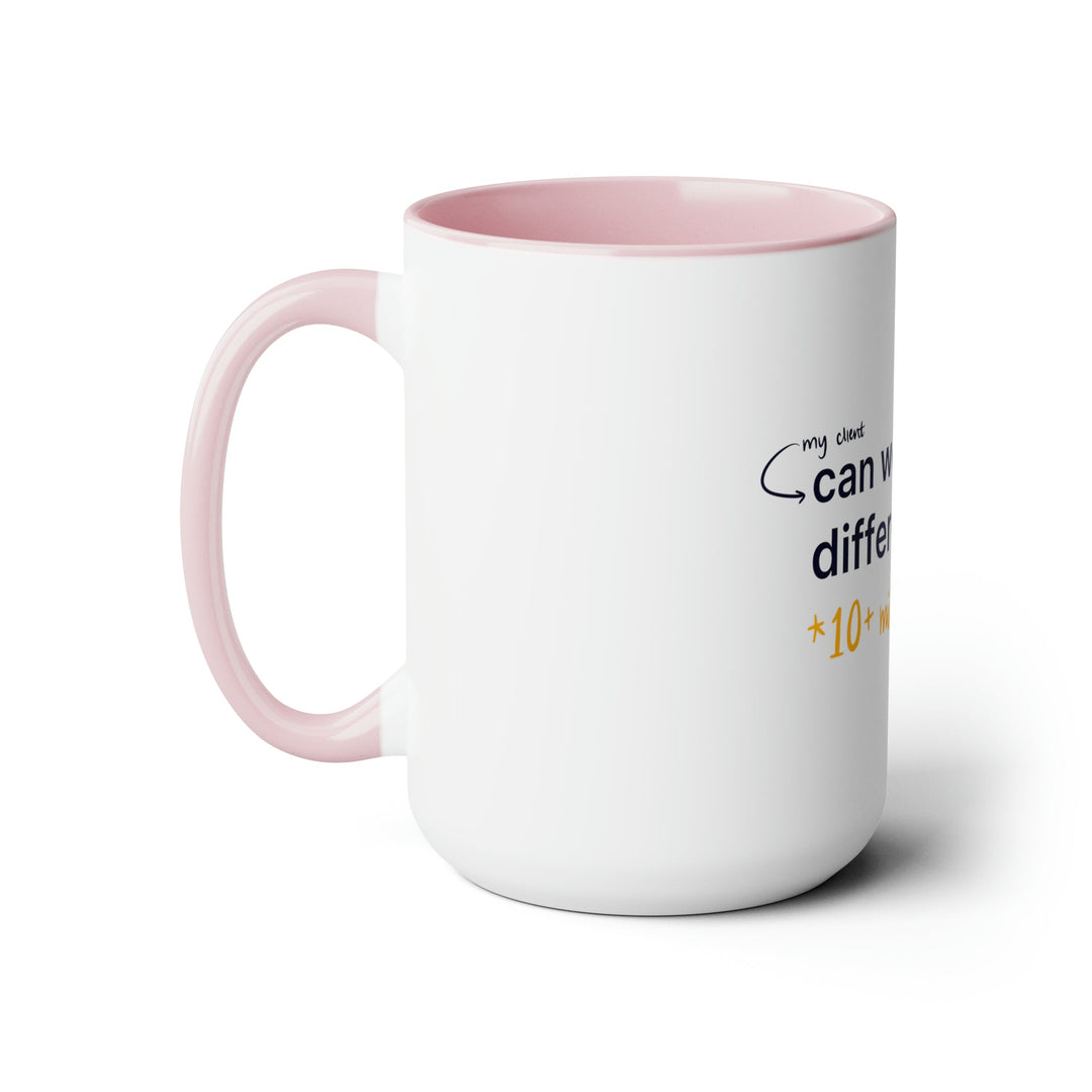 "Can We See it in a Different Color?" Creative Designer Two-Tone Coffee Mugs, 15oz - Mug - Designity Art