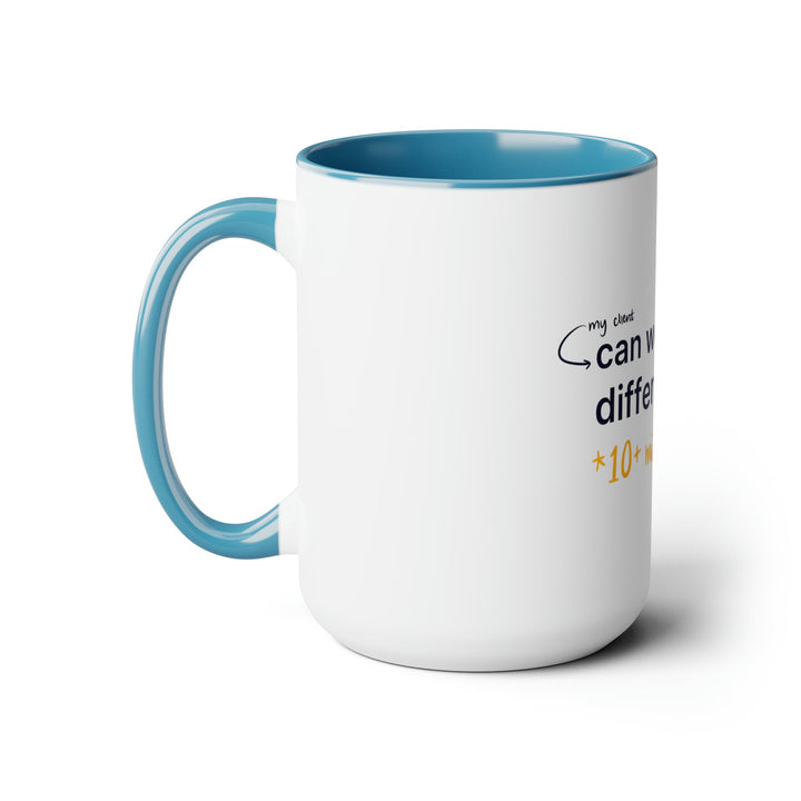 "Can We See it in a Different Color?" Creative Designer Two-Tone Coffee Mugs, 15oz - Mug - Designity Art