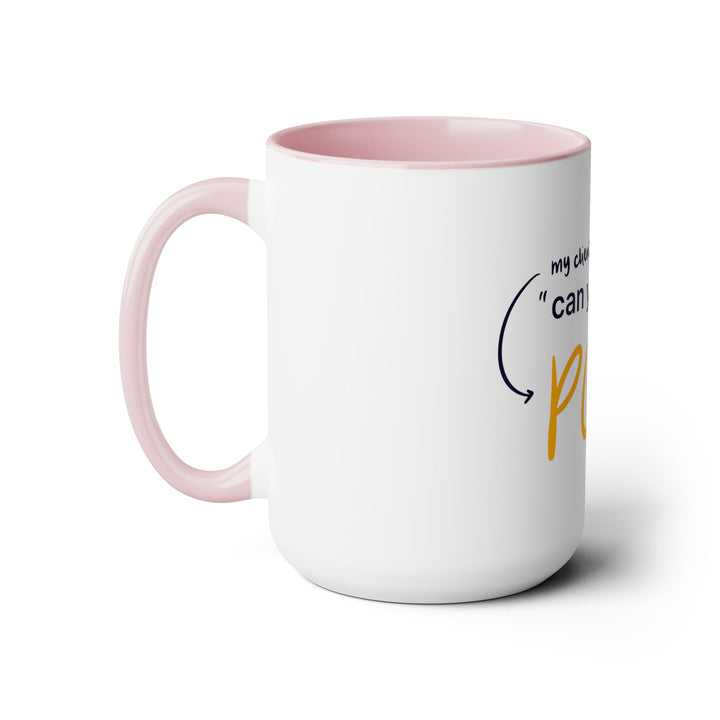 "Can You Make it Pop?" Creative Designer Two-Tone Coffee Mugs, 15oz - Mug - Designity Art