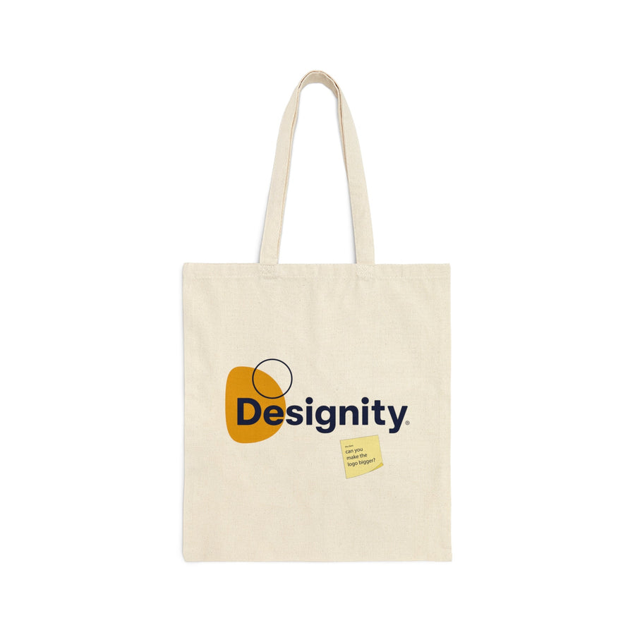 "Can You Make the Logo Bigger" Creative Designer Cotton Canvas Tote Bag - Bags - Designity Art
