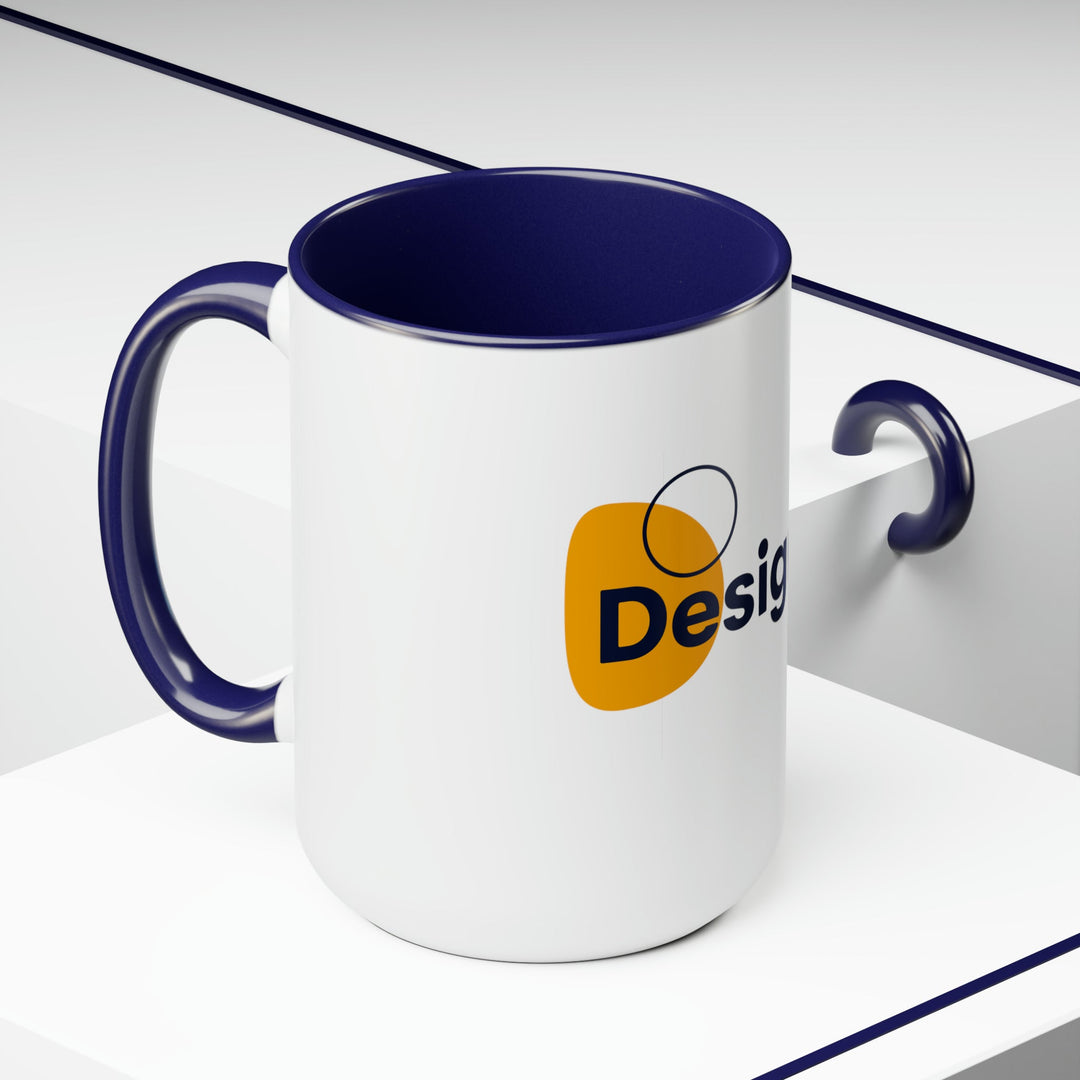 "Can You Make the Logo Bigger?" Creative Designer Two-Tone Coffee Mugs, 15oz - Mug - Designity Art